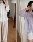 Chemise blanche manches longues élégante