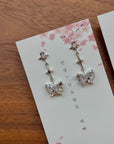 Starlit Butterfly Wings - Argent, Golden Rose