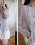 Chemise blanche manches longues élégante