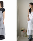 Robe mi-longue blanche fluide