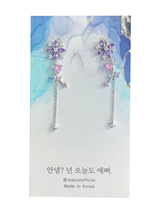 Luminous Purple Flower - Argent, Golden Rose