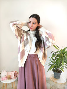 Gilet Losanges - Rose