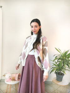 Gilet Losanges - Rose