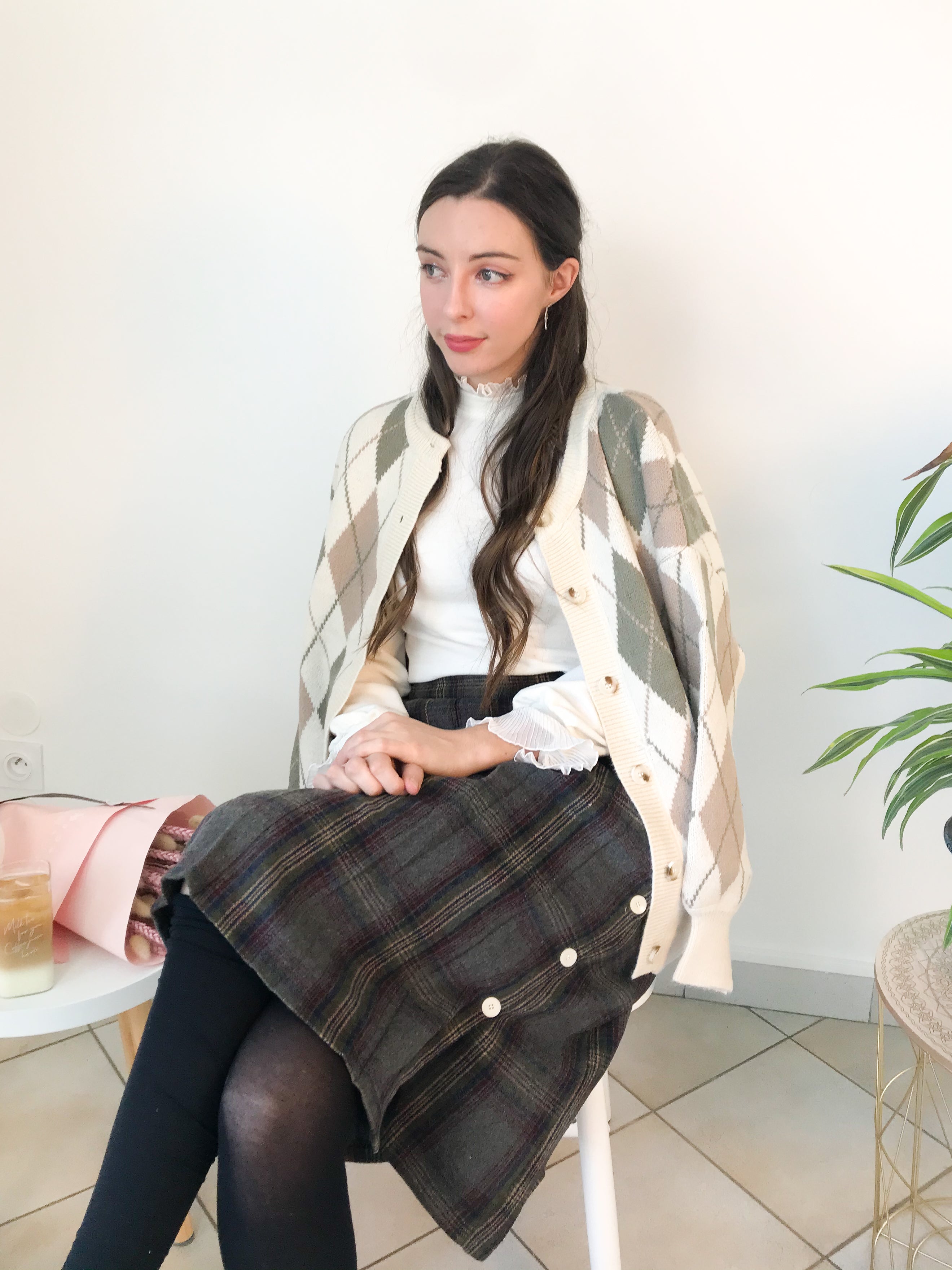 Gilet Losanges - Kaki