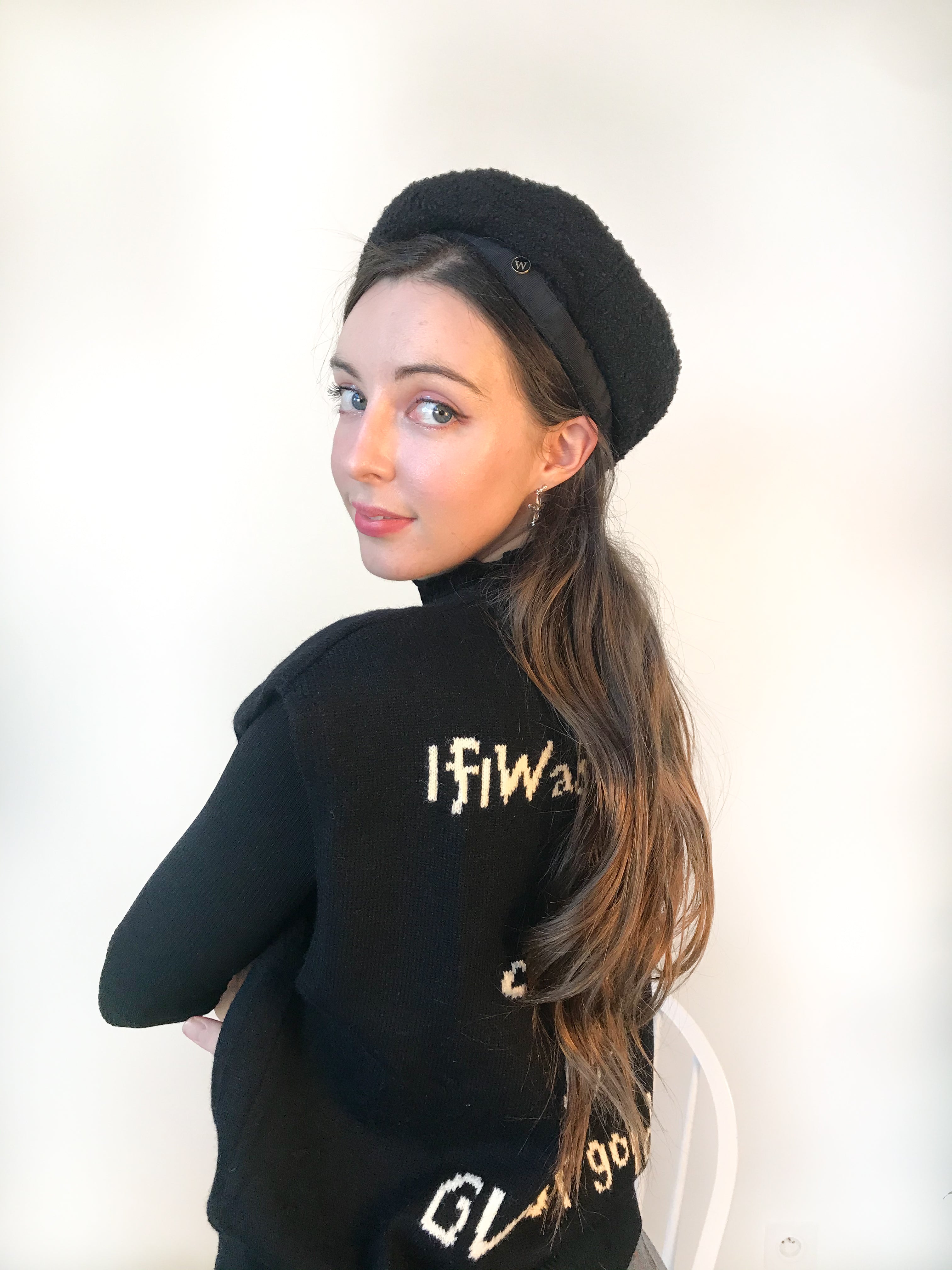 Beret Tweed - Noir