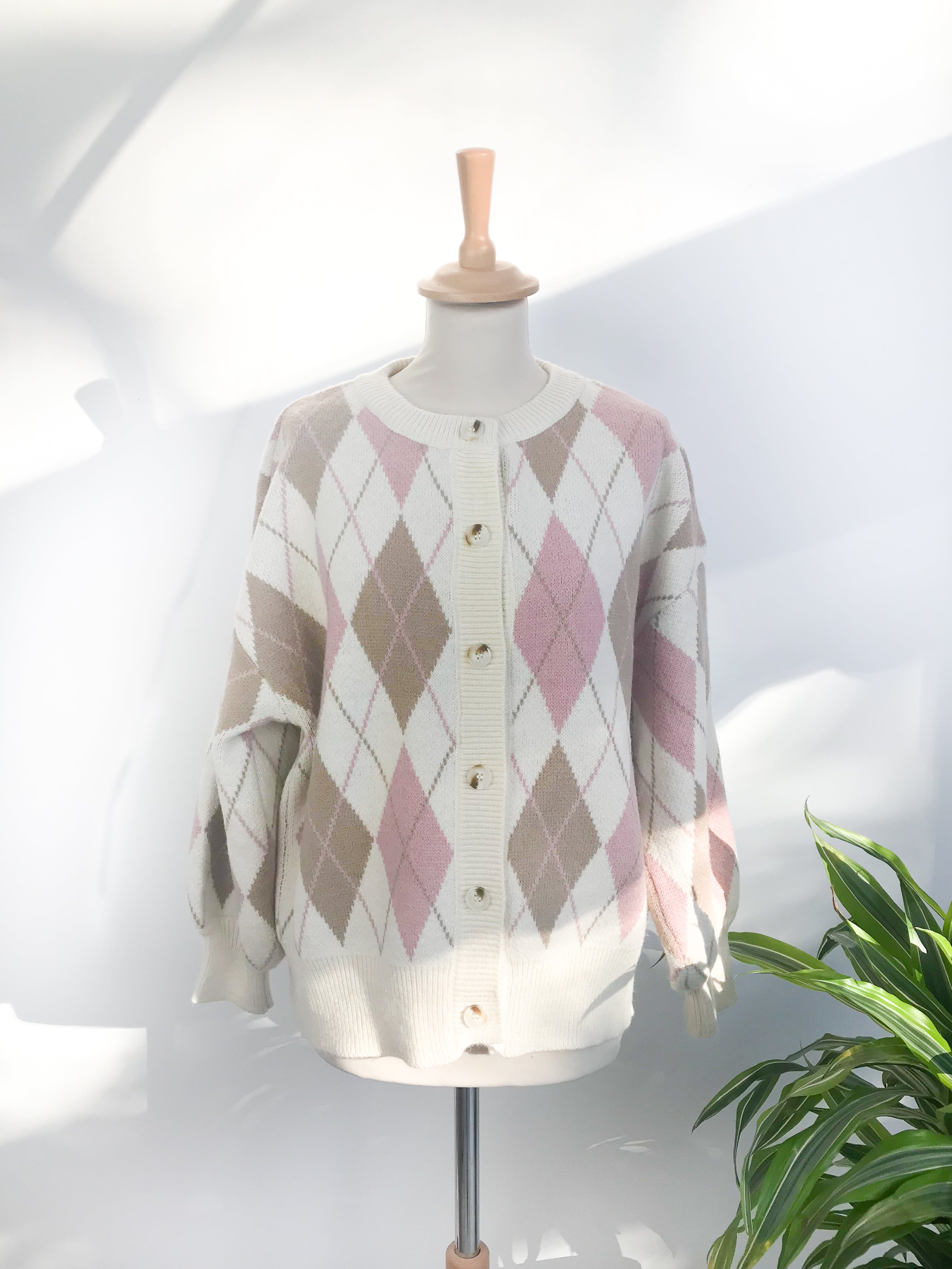Gilet Losanges - Rose
