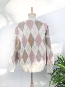 Gilet Losanges - Rose