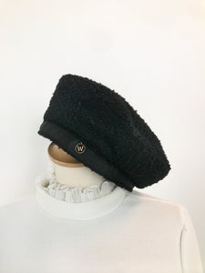 Beret Tweed - Noir