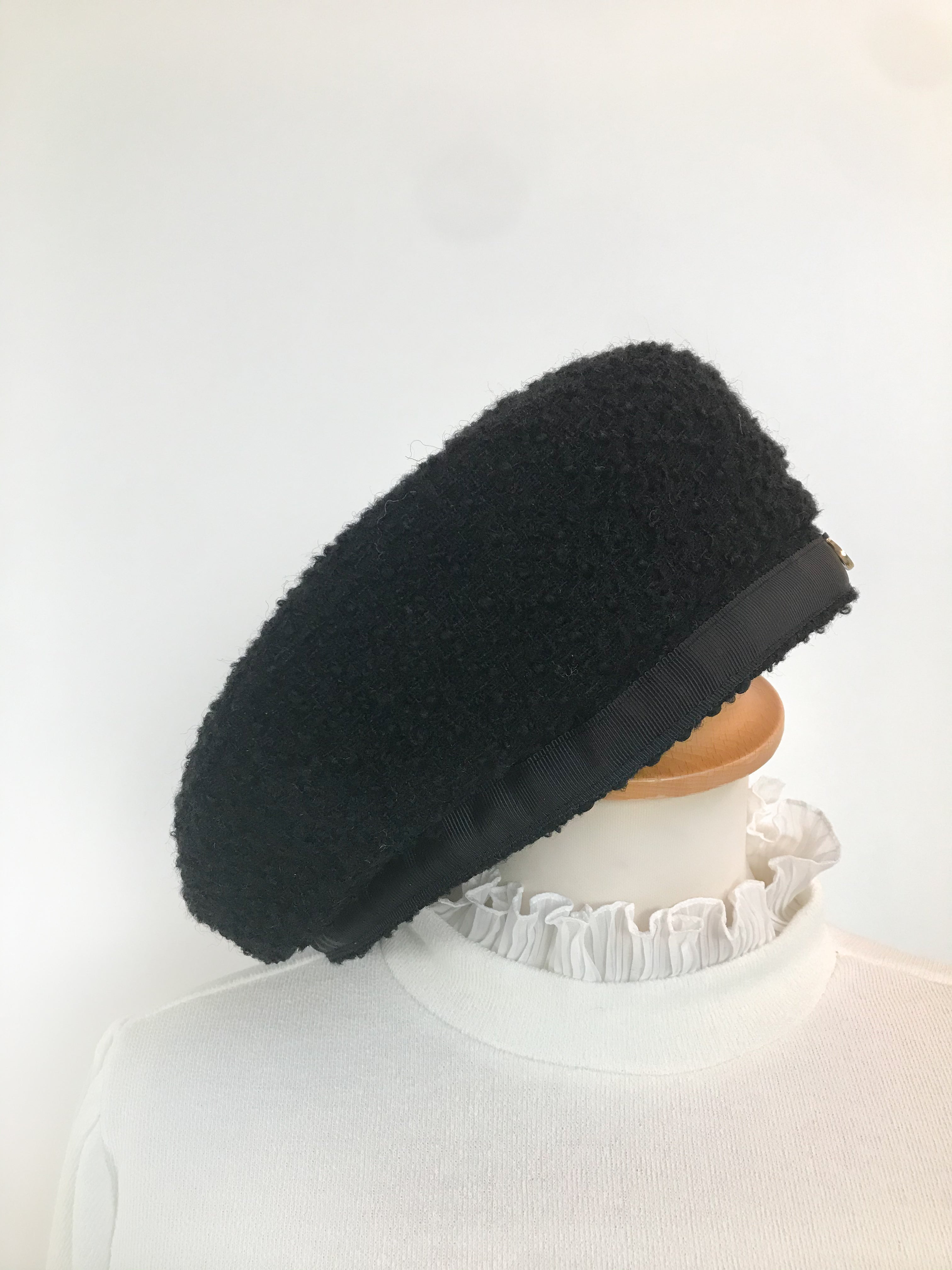 Beret Tweed - Noir