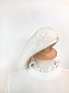 Beret Tweed - Blanc