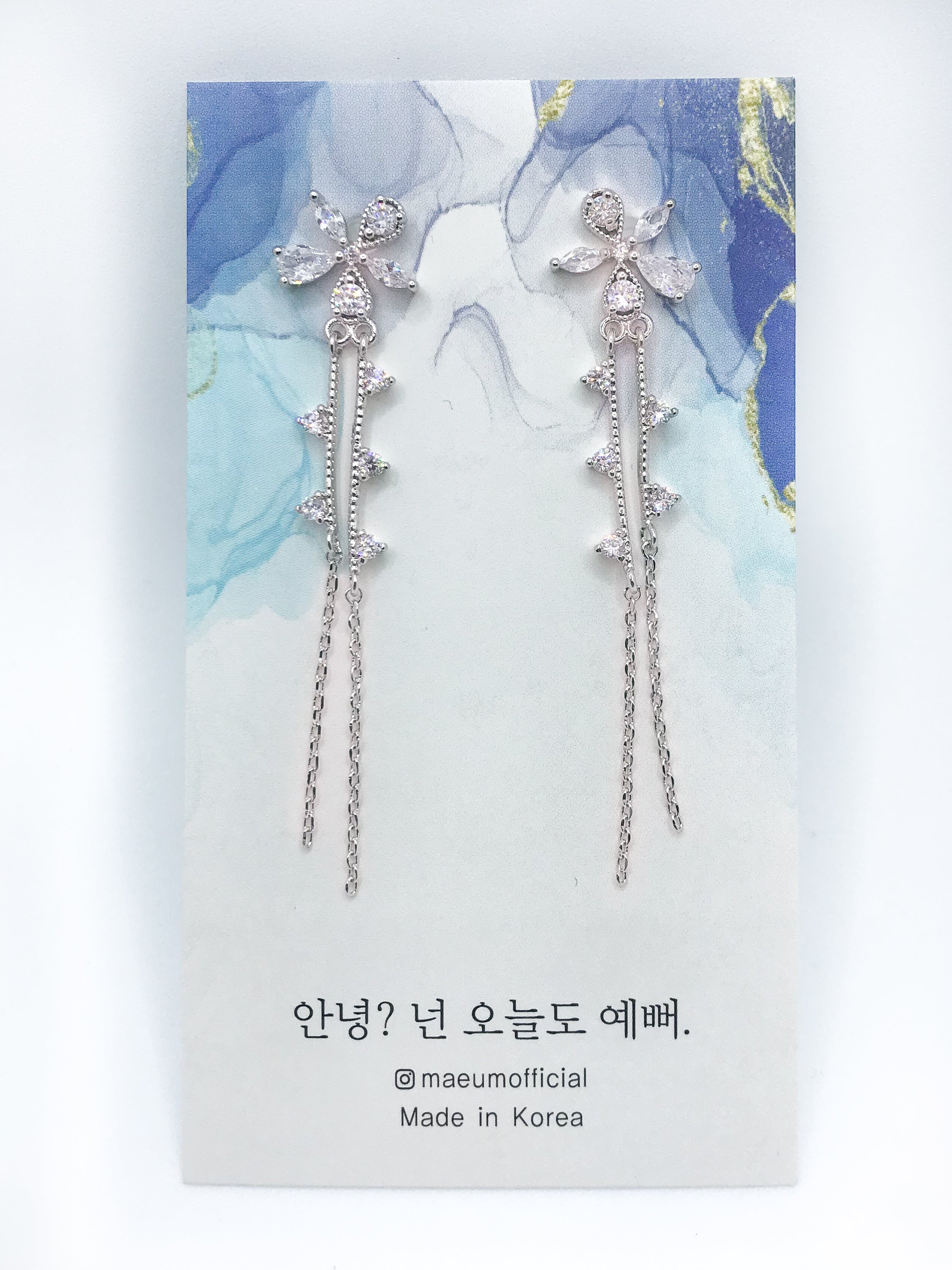 Swooping Flower Jewel - Argent, Golden Rose